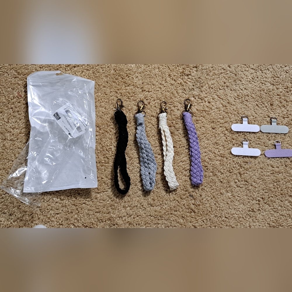 Macrame Wristlet Keychain Bundle New
